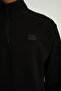 Foursquare Men's Stand Collar Half Zipper Top Black - 4