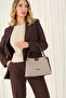 Coffee Yellow - Brown Plaid Line Square Women's Handbag Sp1254 - 2