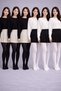 3 Black 3 White Girls' School Tights, 50 Micron Girls' Socks, Girls' Socks - 4