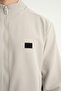 Foursquare Men's Stand Collar Full Length Zipper Jacket Stone - 4