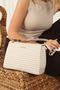 Sand Beige - Sand Beige Plaid Line Square Women's Crossbody Bag Sp910 - 3