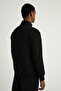 Foursquare Men's Stand Collar Half Zipper Top Black - 2