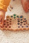 Montessori Wooden Sensory Educational Toy Colorful Pin-Inserting Peacock - 2