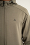Supply Ms One Men's Full-Length Zippered Lightweight Wool Hooded Sweatshirt Khaki - 5