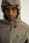 Supply Ms One Men's Full-Length Zippered Lightweight Wool Hooded Sweatshirt Khaki - 4