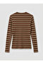 Esvab • Modern & Distinctive Zero Roba Collar Striped Women's Bodysuit - 8