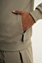 Supply Ms One Men's Full-Length Zippered Lightweight Wool Hooded Sweatshirt Khaki - 6