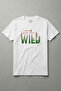 Cotton into the Wild Printed White Basic Crew Neck Short Sleeve T-Shirt for Men - Women