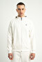 Plenty Jr Pro Full Length Zippered Lightweight Wool Men's Hooded Sweatshirt White
