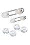 ®   6-Piece Child Safety Set - 2 Size Drawers, Cabinet Locks and 4 Socket Inserts for Safety - 2