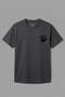 Cotton Eagle Back Print Smoked Basic Crew Neck Short Sleeve T-Shirt for Men - Women - 2