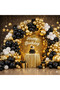 Black White Gold Balloon Set of 100 |   Balloon Chain + Chrome Gold + Confetti Balloon |   Balloon Chain Set - 3