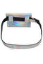 Women Silver Patent Envelop Fanny Pack - 5