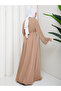 Women's Embroidered Detailled Double Birthday Dress with Sleeves, Two Pieces - 5