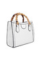 Women White Cane Handle Hand Bag - 3