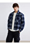 Esvab • Modern & Distinctive Comfortable Fit Checkered Embroidered Men's Lumberjack Shirt Jacket
