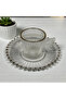 6-Person Glass Coffee Cup Set – Gold Gilded Transparent Coffee Set with Butterfly Handles - 3