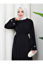 Women's Embroidered Detailled Double Birthday Dress with Sleeves, Two Pieces - 2