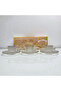 6-Person Glass Coffee Cup Set – Gold Gilded Transparent Coffee Set with Butterfly Handles - 7