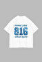 816 Urban Spirit Printed Oversize Unisex White Tshirt