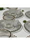 6-Person Glass Coffee Cup Set – Gold Gilded Transparent Coffee Set with Butterfly Handles - 2