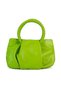 Women Faux Leather Soft Handbag in Lime Green - 5
