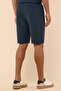 Men's Green Textured Shorts with Drawstring Waist - 4