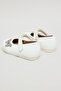 Girl's Cream Appliqued Mary Jane Shoes - 3