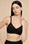 Women's Black Cut & Sew Lace Bra