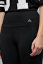 Women's Black Solid Leggings with Elastic Waist - 5
