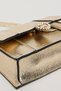Girl's Gold–colored Metallic Crossbody Bag - 3