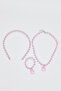 Girl's Purple Headband & Jewellery Set