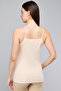 Women's Ecru Lace Trim Ribbed Camisole - 5