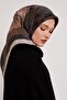 Classic Striped Pattern Sparkling Crystal Scarf