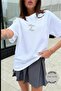 Women's White Rise Slay Sim Printed Oversize Tshirt - 3