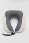 Unisex Beige Color Block Neck Pillow