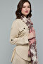 Women's Pink Floral Print Scarf - 3
