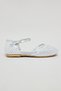 Girl's Silver–colored Mesh Flat Shoes
