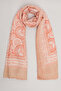Women's Pink Floral Print Scarf