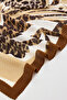 Women's Brown Abstract Print Scarf, 180X85cm - 2
