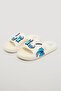 Girl's Cream Stitch Charm Detail Slides - 2