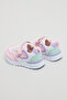 Girl's White Color Block Velcro Sneakers - 3