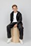 Hooded Embossed Lettering Boys' Denim Jacket - 3