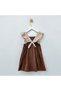 Straped Ruffle Detail Girls' Dress - 4