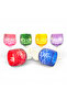Colorful Crystal Glass Stemmed Cup Set of 6 - 3