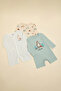 Boy's Multicolor 3 Pack Printed Rompers