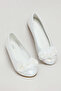 Girl's White 3D Flower Ballerinas - 4