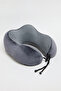 Unisex Gray Solid Neck Pillow - 2