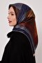 وشاح كريستالي لامع بنمط مخطط كلاسيكي