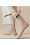 5 Pairs of College Socks with Heart Pattern in Stylish Colors & Breathable Stretchy Texture - 2